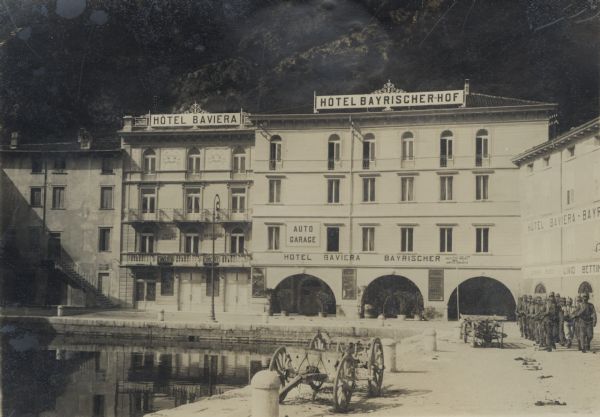 City of Riva in September 1915. This photograph suffices to convince the unbelieving that even in this part of the battlefront Italian successes are not present. 