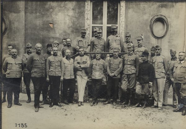 Field Marshall Lieutenant Ludwig Koennen-Horak von Hoehenkampf and staff. 