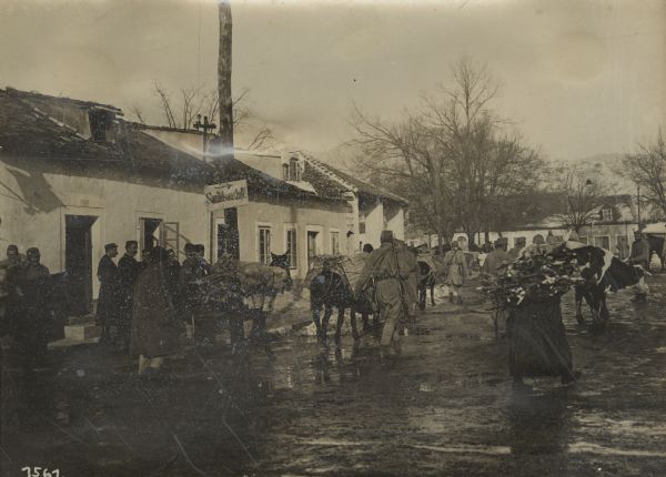 Colorful street life in Cettinje, Montenegro.