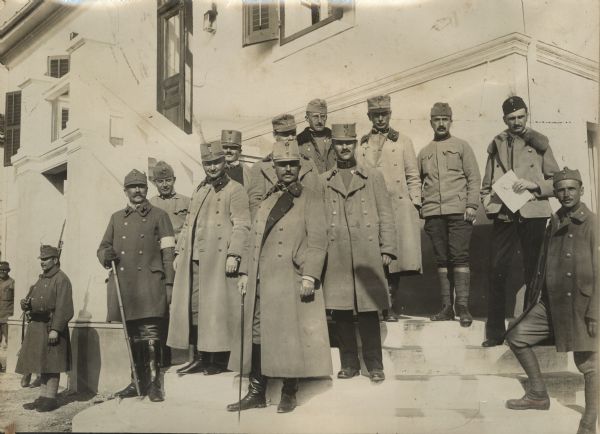 1. His Excellency Field Marshall Lieutenant Lorsich; 2. General Staff Chief Major von Karches with his staff, Montenegro and Albania.