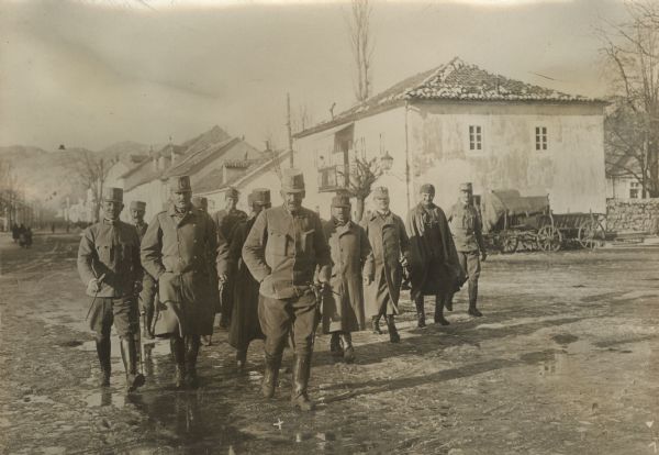 Field Marshal Lieutenant Viktor Weber Edler von Webenau and his staff in Montenegro. 
