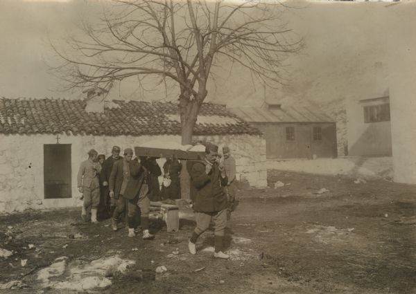 Civilian burial in Cettinje, Montenegro.