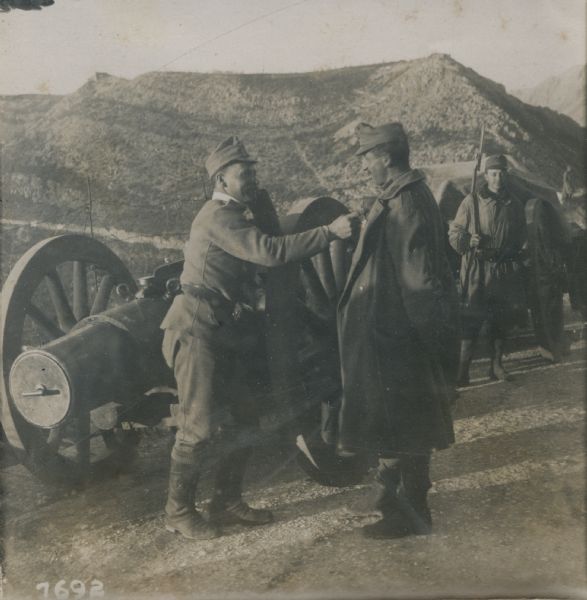 Austrian heavy artillery in Albania.