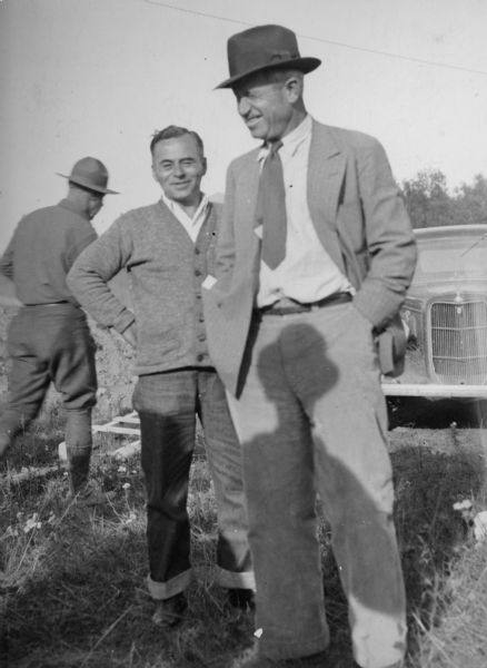 Will Rogers in an Alaskan pea field in Matanuska Valley.