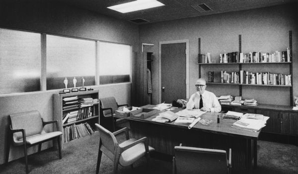 Arville Schaleben in his office.