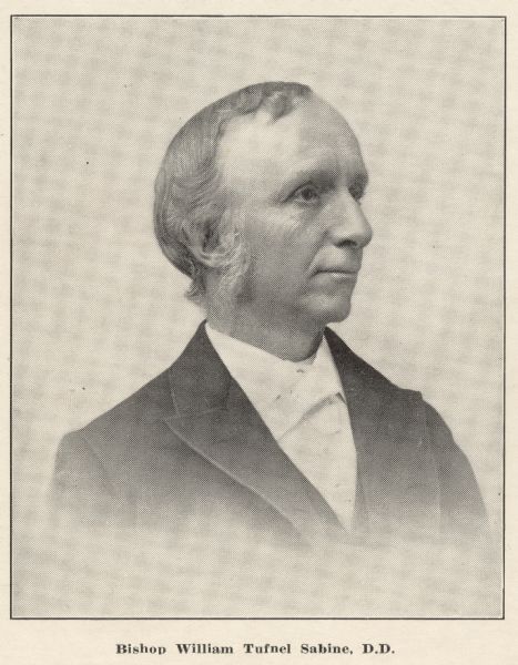 Profile portrait of Rev. Dr. William Tufnel Sabine, bishop of the Episcopal Church. 