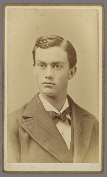 Carte-de-visite portrait of Thomas Henry Gill, a Madison and Milwaukee attorney, who also served the Wisconsin Central Railroad as tax and insurance expert, assistant general solicitor, and general attorney.