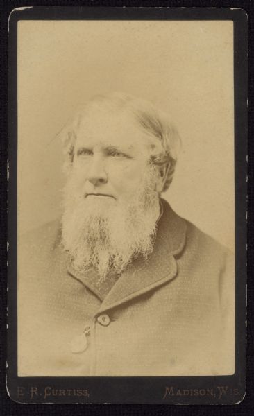 Quarter-length carte-de-visite portrait of George Adamson, a farmer and nephew of Harriet Lucinda Adamson Fox.
