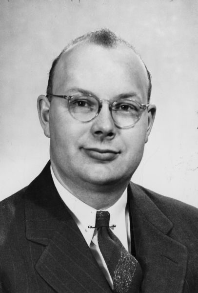 Quarter-length portrait of Lorentz Adolfson, Director of the University of Wisconsin Extension Division.