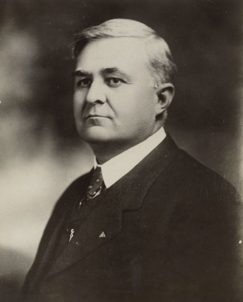 Quarter-length portrait of Robert Judson Aley. Caption reads: "CONVENTION OF NATIONAL EDUCATION ASSN AT PORTLAND, ORE. JULY 7th. Robert J. Aley, Pres. of the Natl. Education Assn. the largest body of teachers in the United States which will hold its convention in Portland, Ore. on the above date, will speak on questions of great importance to all parents of children of school age, and to the children themselves. Children's war work will be one of the questions most under discussion, from the angles of a short war or one of long duration. Dr. Aley is also president of the Maine Univ."