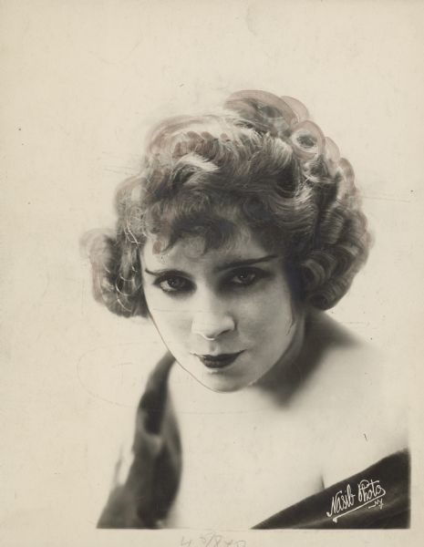 Head shot of young Mae West | Photograph | Wisconsin Historical Society