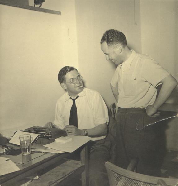 Portrait of Homer Bigart, (1907-1991) award-winning journalist with the "New York Herald-Tribune" and the "New York Times".