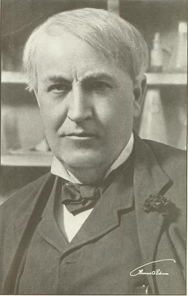 Head and shoulders shot of Thomas Edison.