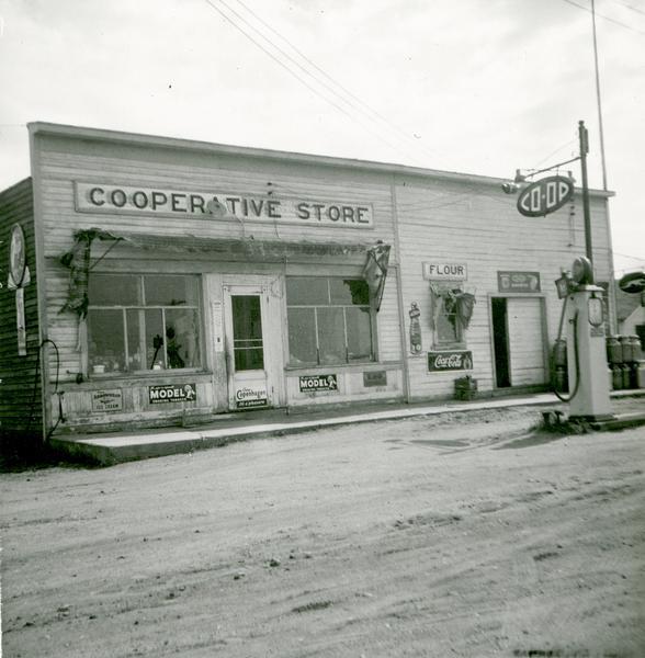 Wentworth Farmers' Cooperative Association store organized in 1919 by a group of Finnish, Norwegian, and Swedish farmers.