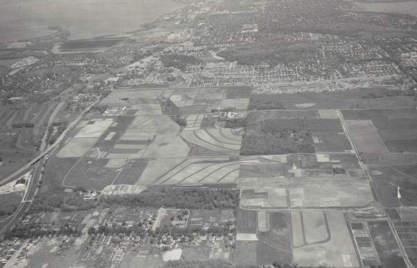 Aerial view of the west side.