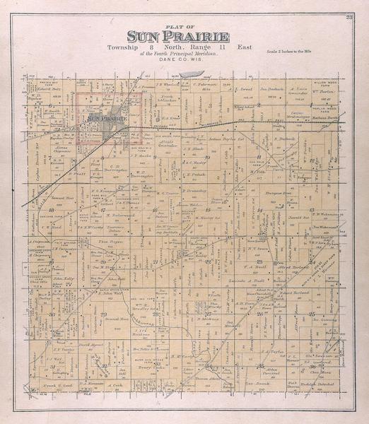 Color plat map of Sun Prairie.