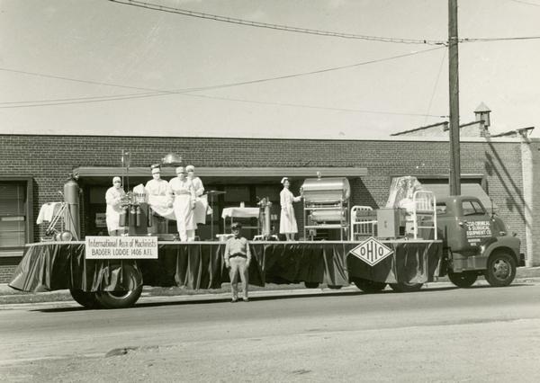 A float in the last Madison Federation of Labor sponsored Labor Day parade. The float, which was one of the winners, was sponsored by Machinist Lodge 1406 and Ohio Chemical Joint.