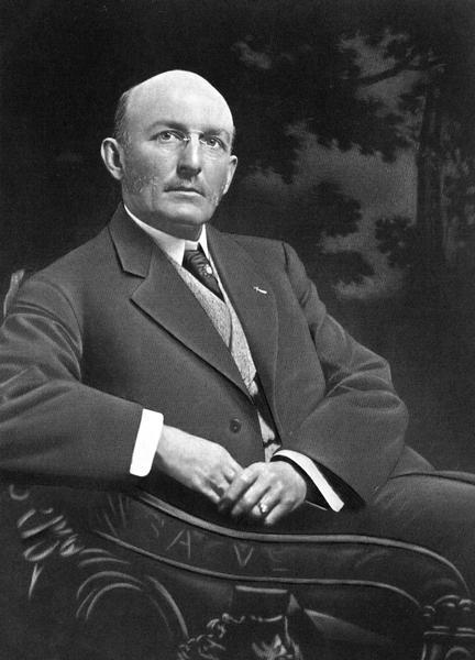 Portrait of Alfred C. Clas (1859-1942), Milwaukee architect whose firm designed the Wisconsin Historical Society Headquarters building. The architectural firm Ferry and Clas also designed Milwaukee's Central Library, the Pabst Mansion, and Milwaukee Hospital, among other prominent buildings.
