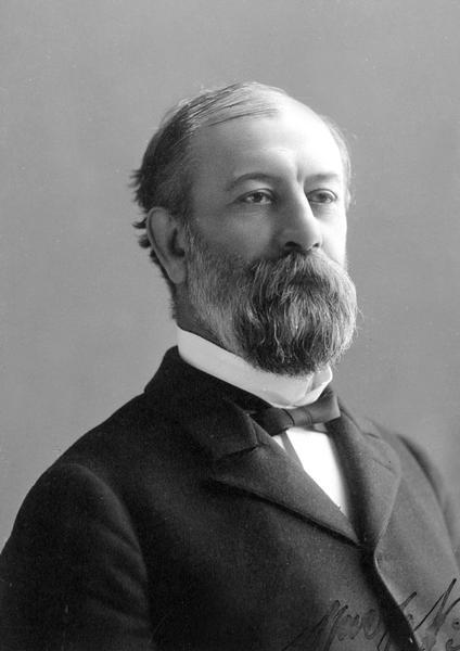 Studio portrait of William Freeman Vilas, attorney, Regent of the University of Wisconsin, member of the State Assembly of Wisconsin 1885, U.S. Senator from Wisconsin, Postmaster General and later, Secretary of the Interior under President Grover Cleveland.