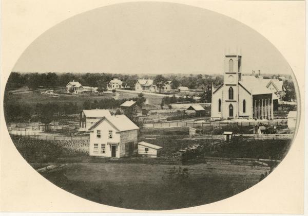 View of Portage, including St. Mary's Church.