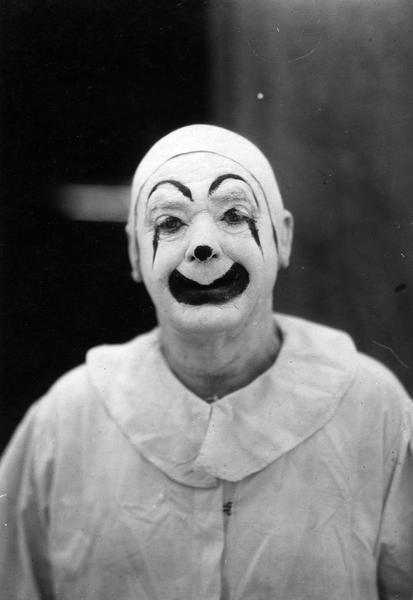 Spader Johnson dressed as a clown.