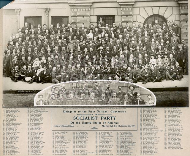 Group portrait of the delegates to the First National Convention of the Socialist Party of the United States.