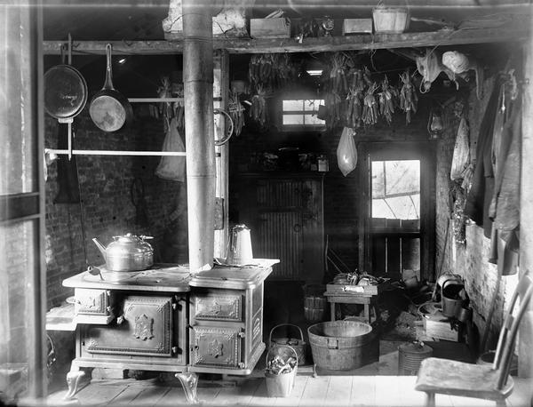 Summer kitchen at the Turville family farmhouse.