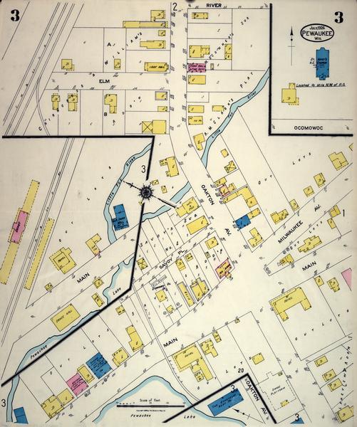 Page 3 of Sanborn-Perris map of Pewaukee.