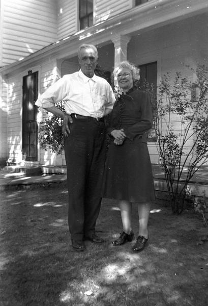 Winifred Bundy, secretary of the School of Music at UW-Madison, and her uncle, Bill Morgan. Both recorded for song collector Helene Stratman-Thomas.