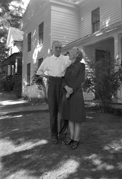 Winifred Bundy, secretary of the School of Music at UW-Madison, and her uncle, Bill Morgan. Both recorded for song collector Helene Stratman-Thomas.