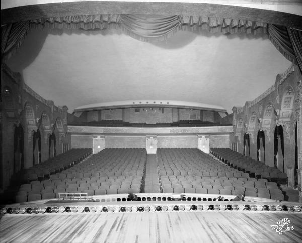 Eastwood Theatre auditorium as seen from the stage. Located at 2090 Atwood Avenue.