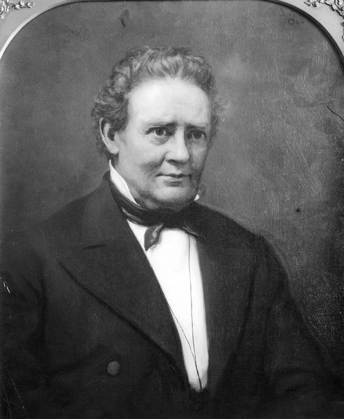 Painted portrait of Edward George Ryan (1810-1880); artist unknown. He was Chief Justice of the Wisconsin Supreme Court after the Civil War, and a leading Democrat.