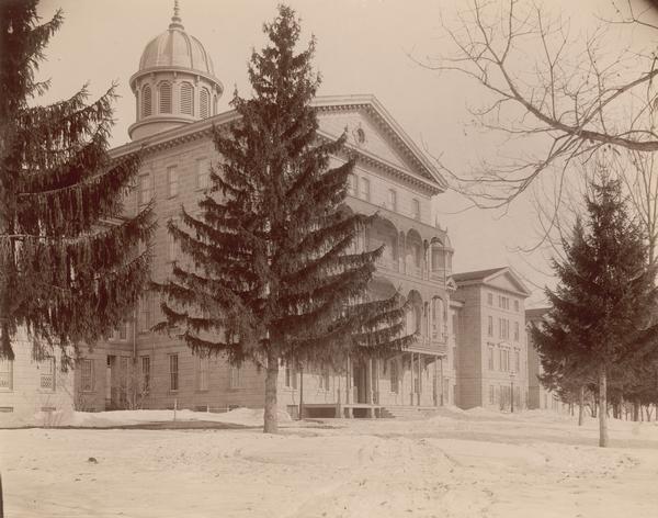 Winter view of the Wisconsin State Hospital For The Insane (Mendota Mental Health Institute).