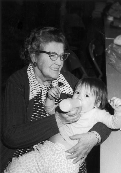 Genevieve Kehl, the wife of Leo Kehl, assisted her husband in many ways in the operation of the Kehl School of Dance in Madison.  In addition to work on the design and fabrication of costumes, later in her career, then known as "Grandma Kehl," often babysat in the front office so that the parents of babies could observe their older children in class.