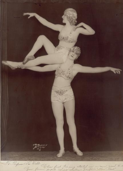 The Sidell Sisters, Billie and Pierre, in a posed shot for their appearance in Florenz Ziegfeld's production of <i>Show Boat</i>.
