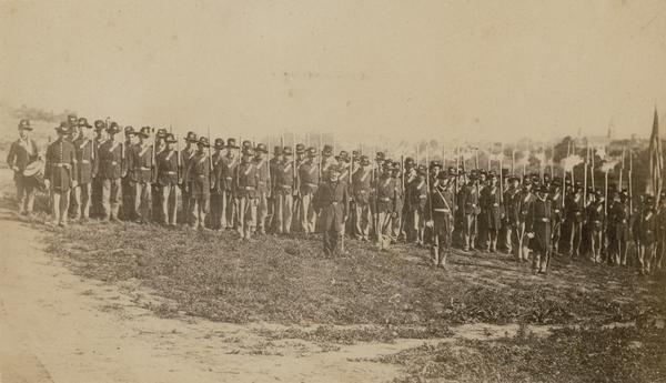 Company I, 7th Regiment Wisconsin Volunteer Infantry, at Upton's Hill near Germantown, Virginia.  The 7th was one of three Wisconsin regiments that was part of the famed Iron Brigade.