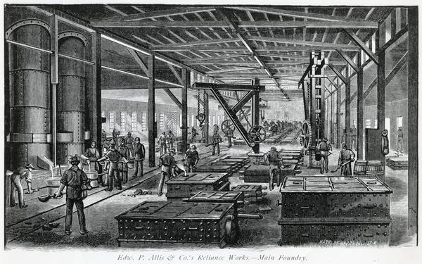 The foundry of the E.P. Allis Works.