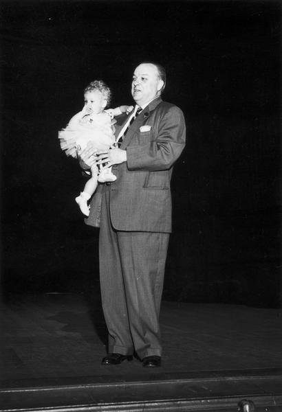 Leo Kehl, head of the Kehl School of Dance in Madison, Wis., introduces Patti, his first dancing granddaughter.