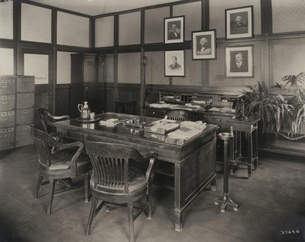 Governor Emmanuel Philipp's office on Green Bay Avenue, in Milwaukee. Circa 1922-1923.