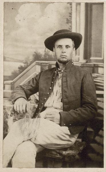 Portrait of Private Charles Baker, Company I, 4th Wisconsin Cavalry.