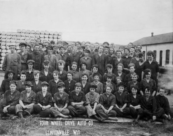 Women employees at Four Wheel Drive's Clintonville factory.