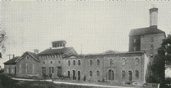 Exterior view of the Hausmann Brewing Company's Malt House, 1603 Sherman Avenue.