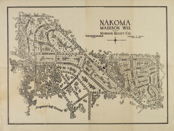Map of the Nakoma neighborhood including the proposed golf grounds.