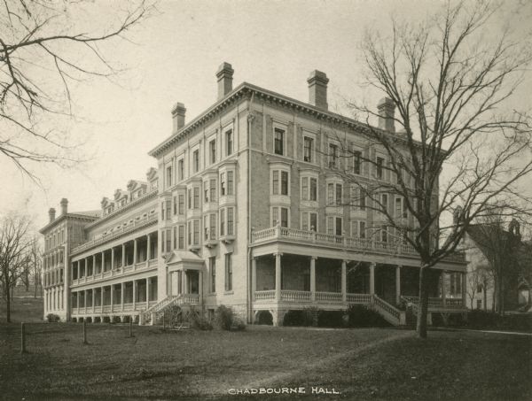 Exterior view of Chadbourne Hall, the first building of this name on the University of Wisconsin-Madison campus.