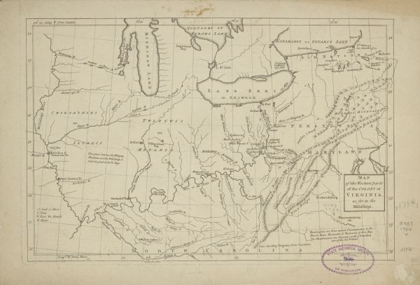 Map of region west of Virginia.