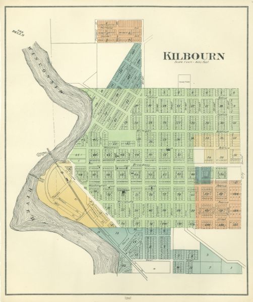 Detailed plat map of Kilbourn.