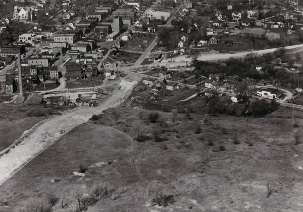 Aerial view of Mineral Point.