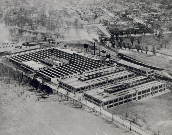 Aerial view of the Waukesha Motor Works.