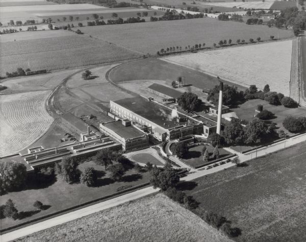 Aerial view of the Carnation Company milk condensery.