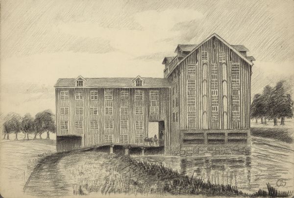 Farwell's Mill on the Yahara River at Lake Mendota.